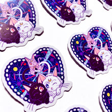 Cosmic Kitties Pretty Winker • Waterproof Vinyl Glitter Sticker